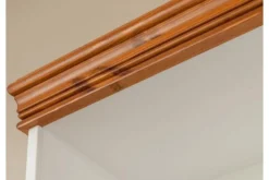 Arrediorg Mobile libreria shabby legno massello bianca top miele stile toscano