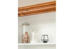 Arrediorg Mobile libreria shabby legno massello bianca top miele stile toscano
