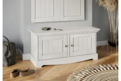 Arrediorg Mobiletto scarpiera shabby chic pino massello
