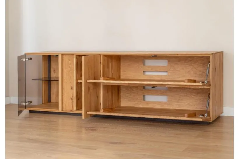 Arrediorg Mobile TV con vetrina massello design moderno