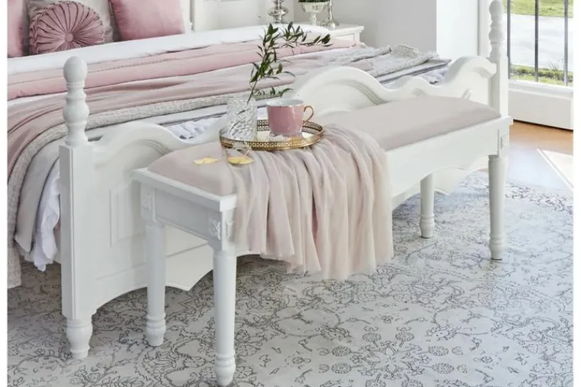 Arrediorg Ottomano Princess 858 colore Bianco