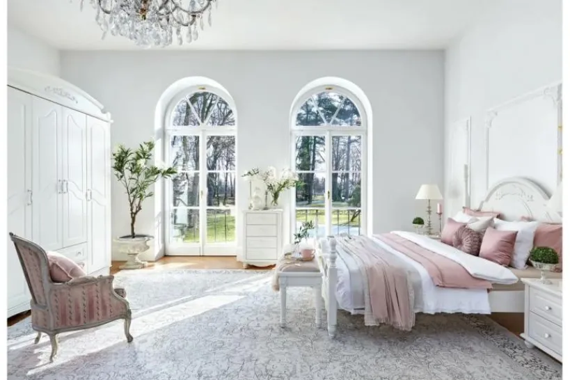 Arrediorg Ottomano Princess 858 colore Bianco