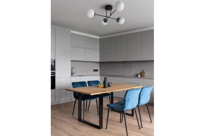 Arrediorg Plafoniera a sfera nera da soffitto FINO W4
