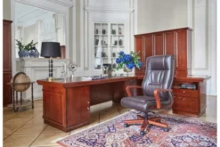 Arrediorg Poltrona per scrivania in pelle Ambassador