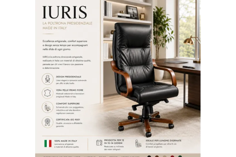 Arrediorg Poltrona presidenziale da ufficio IURIS