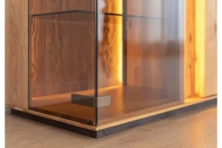 Arrediorg Porta TV moderno con vetrina e led massello