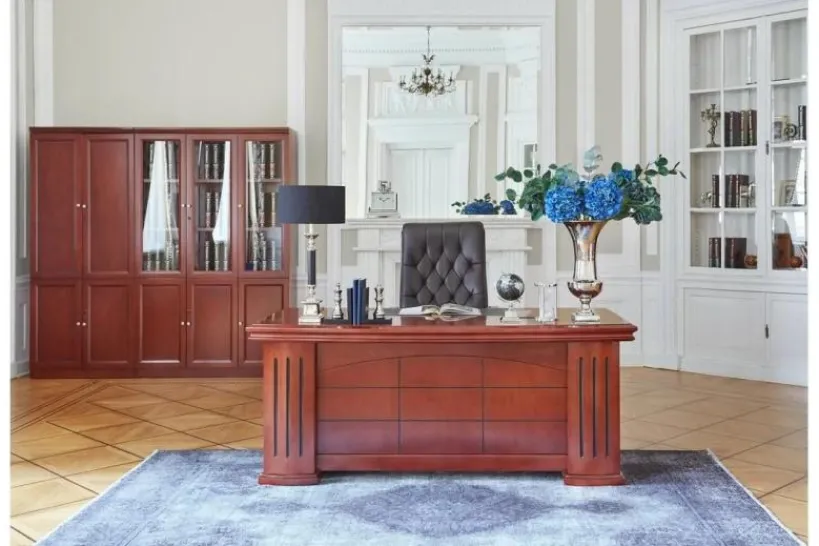 Arrediorg Scrivania classica per ufficio in legno PRESTIGE B610 1,6 Metri