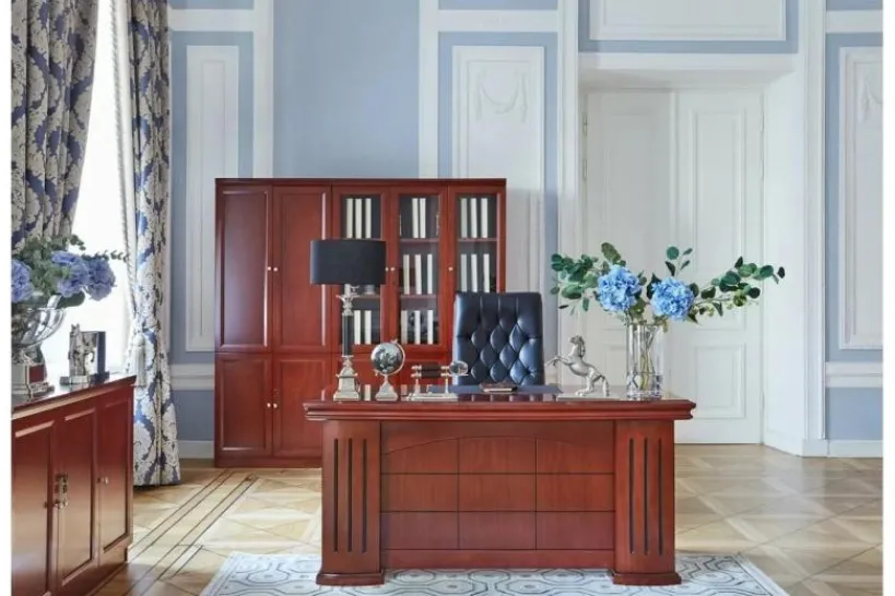 Arrediorg Scrivania classica per ufficio in legno PRESTIGE B610 1,6 Metri