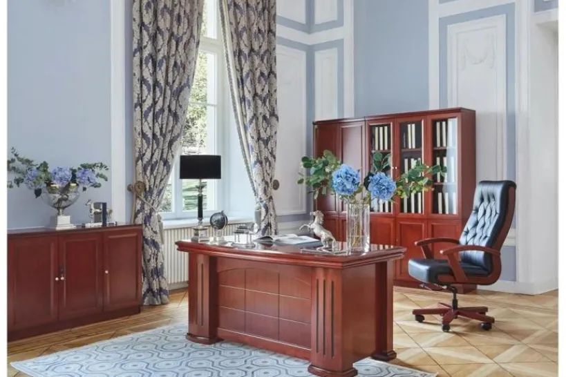 Arrediorg Scrivania classica per ufficio in legno PRESTIGE B610 1,6 Metri