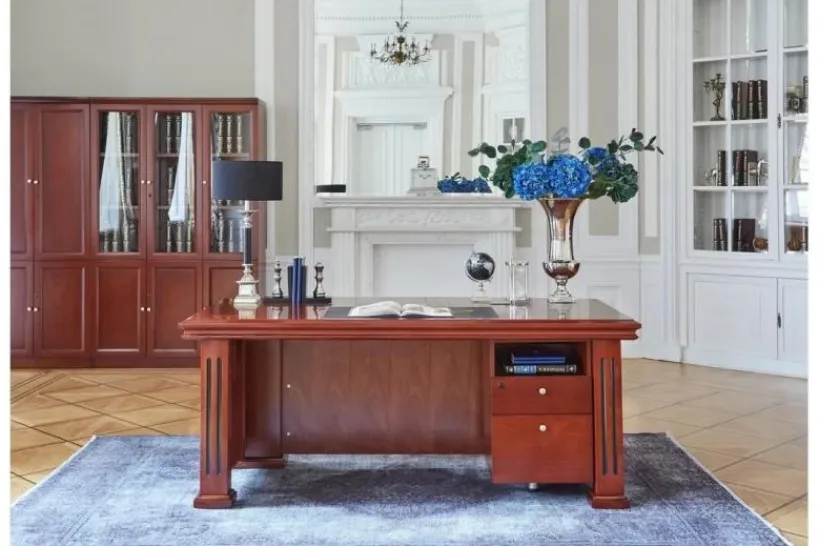 Arrediorg Scrivania classica per ufficio in legno PRESTIGE B610 1,6 Metri