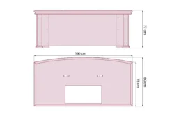Arrediorg Scrivania classica per ufficio in legno PRESTIGE B610 1,6 Metri