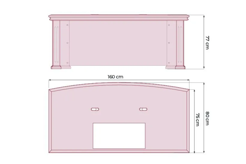 Arrediorg Scrivania classica per ufficio in legno PRESTIGE B610 1,6 Metri