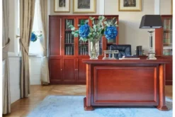 Arrediorg Scrivania da studio classica in legno PRESTIGE B620 1,3 Metri