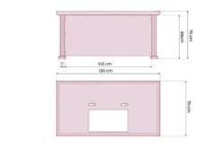 Arrediorg Scrivania da studio classica in legno PRESTIGE B620 1,3 Metri