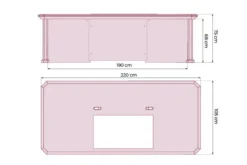 Arrediorg Scrivania direzionale classica da ufficio PRESTIGE B710 2,2 Metri