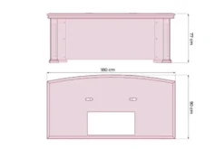 Arrediorg Scrivania ufficio classica PRESTIGE B610 1,8 Metri