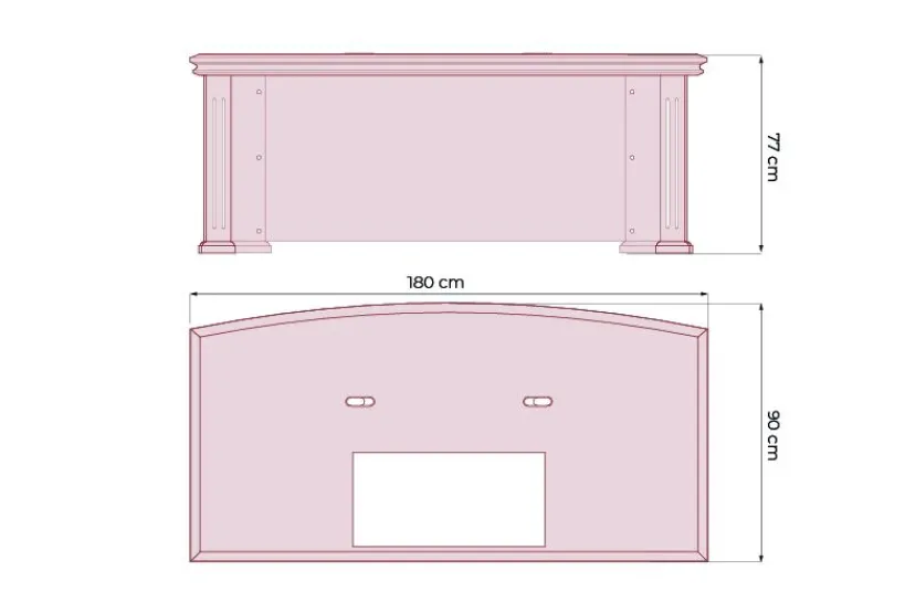 Arrediorg Scrivania ufficio classica PRESTIGE B610 1,8 Metri