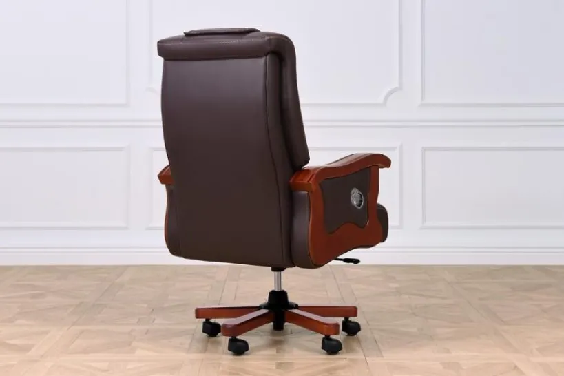 Arrediorg Sedia con rotelle per ufficio in pelle Prestige