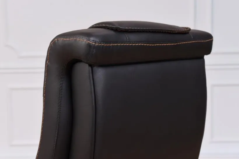 Arrediorg Sedia direzionale ufficio pelle nera Prestige