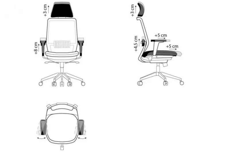 Arrediorg Sedia ergonomica ufficio nera SPECTRUM