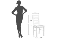 Arrediorg Sedia faggio massello schienale con stecche orizzontali shabby chic