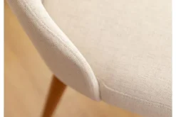 Arrediorg Sedia imbottita beige gambe faggio BRESSO