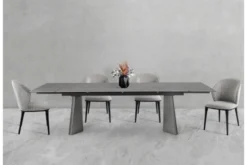 Arrediorg Sedia imbottita grigia design moderno SIENA