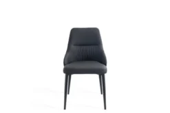 Arrediorg Sedia imbottita nera stile moderno MONOLIT