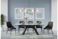 Arrediorg Sedia imbottita nera stile moderno MONOLIT
