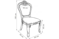 Arrediorg Sedia in legno imbottita velluto rosa stile provenzale Princess 827
