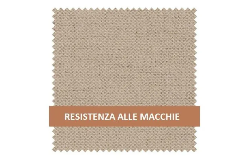 Arrediorg Sedia massello con imbottitura in tessuto beige LEON