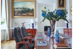 Arrediorg Sedia sala riunioni in pelle nera Consul