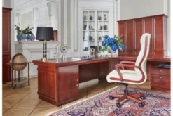 Arrediorg Sedia ufficio direzionale in pelle con rotelle Ambassador