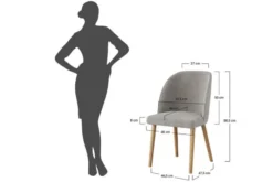 Arrediorg Set Tavolo massello rotondo allungabile + 6 sedie imbottite beige