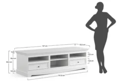 Arrediorg Soggiorno completo shabby chic pino massello bianco top rovere