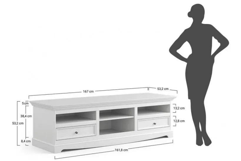 Arrediorg Soggiorno completo shabby chic pino massello bianco top rovere