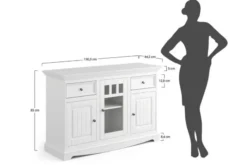 Arrediorg Soggiorno completo shabby chic pino massello bianco top rovere