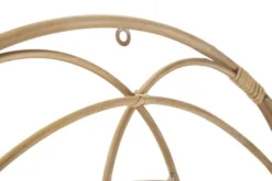 Arrediorg Specchio da Muro Valencia Rotondo con Cornice Geometrica in Rattan
