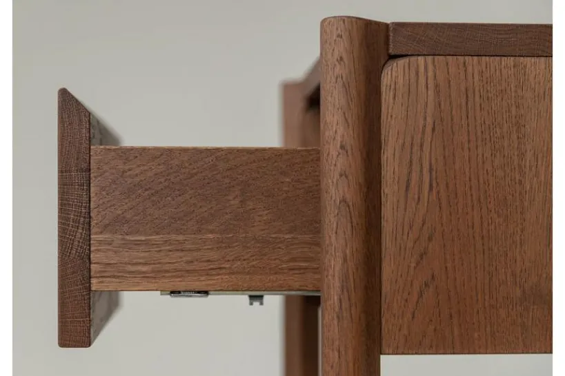 Arrediorg Tavolinetto moderno con cassetto rovere massello