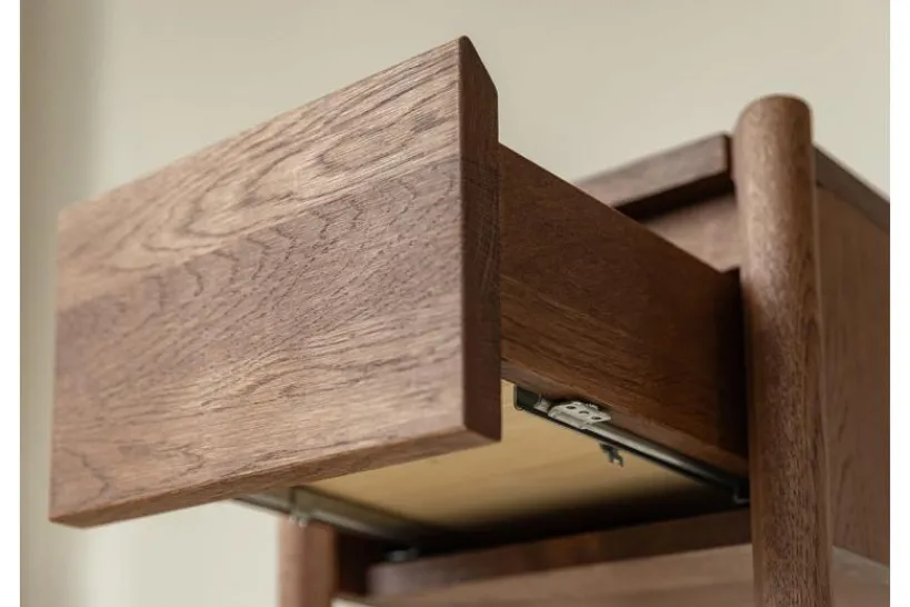 Arrediorg Tavolinetto moderno con cassetto rovere massello