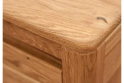 Arrediorg Tavolino alto con cassetto in legno massello di oliato