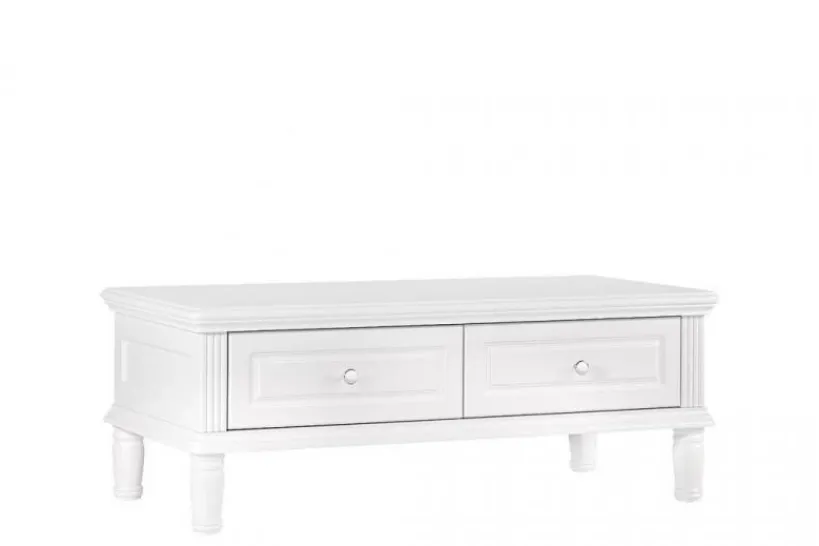 Arrediorg Tavolino basso salotto stile provenzale Princess 820 colore Bianco