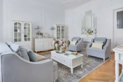 Arrediorg Tavolino basso salotto stile provenzale Princess 820 colore Bianco