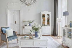 Arrediorg Tavolino basso salotto stile provenzale Princess 820 colore Bianco