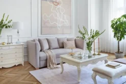 Arrediorg Tavolino da salotto classico Bianco in legno BELLA 930