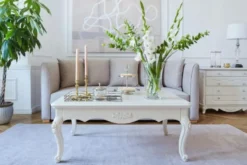 Arrediorg Tavolino da salotto classico Bianco in legno BELLA 930