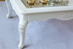 Arrediorg Tavolino da salotto classico Bianco in legno BELLA 930
