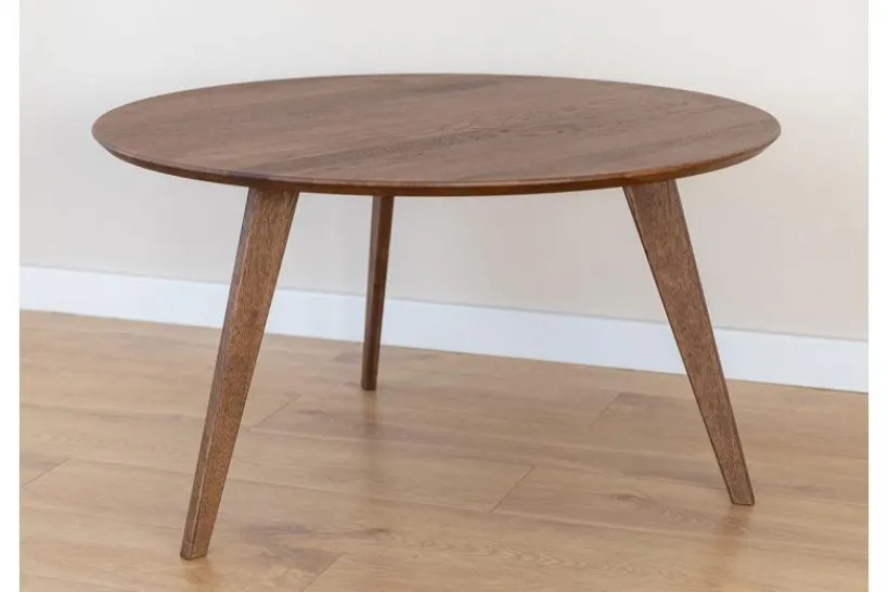 Arrediorg Tavolino rotondo rovere massello 90 cm ORBETELLO