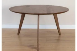 Arrediorg Tavolino rotondo rovere massello 90 cm ORBETELLO