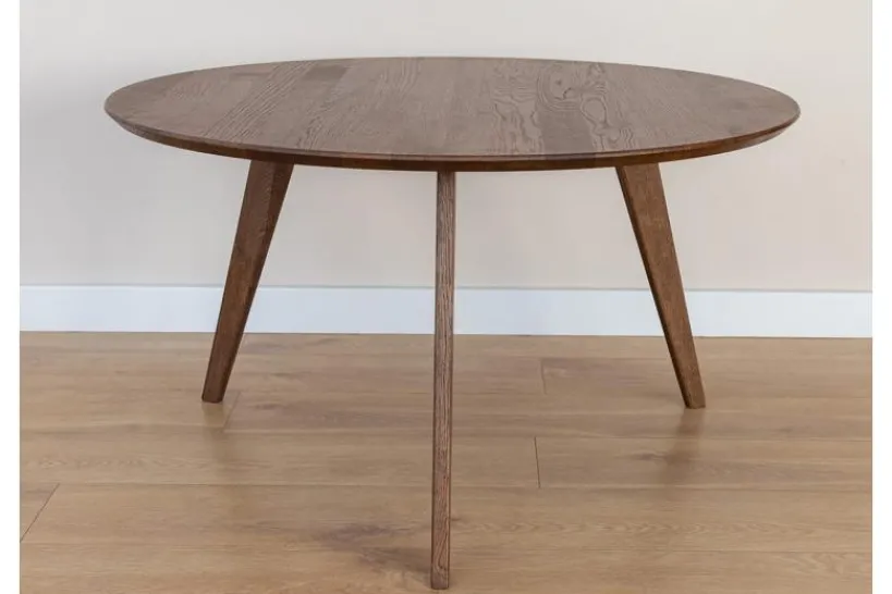 Arrediorg Tavolino rotondo rovere massello 90 cm ORBETELLO